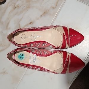 Jessica Simpson Red pointed toe flats